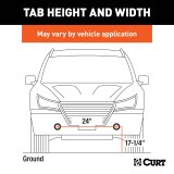CURT Custom Tow Bar Base Plates for 2020-2025 GLADIATOR - 70129 Adapter Bracket, Plate, Steel, Black Powdercoated, Jeep, Kit thumbnail 2