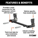 CURT Custom Tow Bar Base Plates for 2020-2025 GLADIATOR - 70129 Adapter Bracket, Plate, Steel, Black Powdercoated, Jeep, Kit thumbnail 3