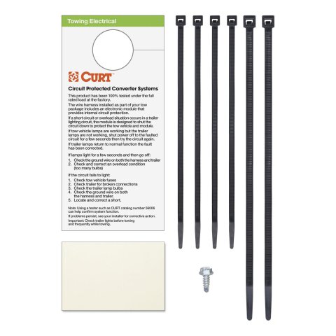 CURT Custom Wiring Connector Harnesses 55355 Vehicle Towing Harness Adapter, T-Connector, 3-Wire System, Converter, Chevy/Oldsmobile/Pontiac, Each thumbnail 2