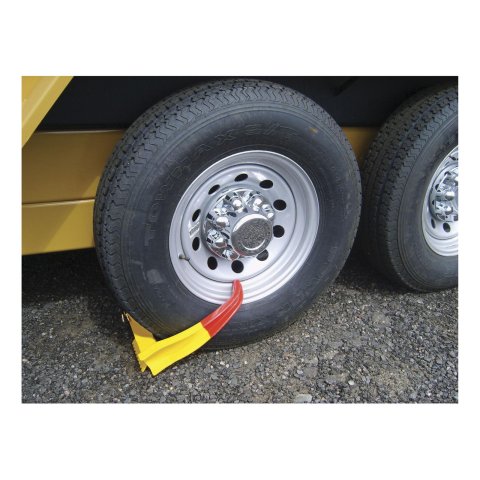 CURT Wheel Chock Locks 23175 Chock, Steel, Red/Yellow, Trailer Type, Each