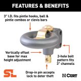 Curt Manufacturing Tow Hooks and Covers 48625 Ring, SecureLatch Ring thumbnail 2