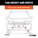 CURT Custom Tow Bar Base Plates for 2007-2011 CR-V - 70115 Adapter Bracket, Plate, Steel, Black Powdercoated, Honda, Kit thumbnail 2
