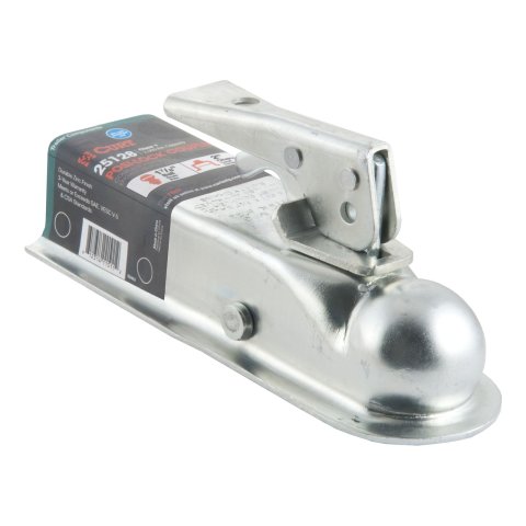 CURT Posi-Lock Couplers 25128 Trailer Coupler, Posi-Lock, 1 7/8 in. Ball, 200 lb. TW, 2,000 lb. GTW, Steel, Zinc Plated, Each