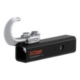 CURT Tow Hook Mounts 45825 Hook, 2 in. Receiver Mount, Black Tube, Chrome Hook, 7.50 in. Length, Each thumbnail 2