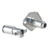 CURT Towing Harness Sockets and Plugs 58093 Vehicle Socket, 6-Way Round, Vehicle/Trailer Side, Universal, Kit thumbnail 2