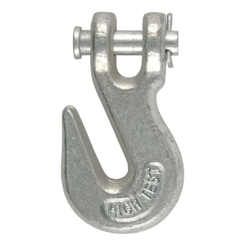 CURT Clevis Grab Hooks 81330 Safety Chain, Hook, 1/4 in., 2,600 lb. Workload, Zinc, Each