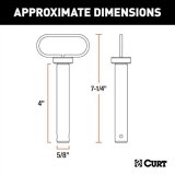 CURT Clevis Pins 45804 Pin, 5/8 in., 4 in. length, Handle and Clip, Each thumbnail 4