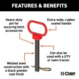 CURT Clevis Pins 45804 Pin, 5/8 in., 4 in. length, Handle and Clip, Each thumbnail 5