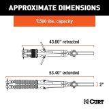 CURT Rambler RV Tow Bars 70001 Bar, RV, 2 in. Receiver, Steel, Black Powdercoated, Each thumbnail 2