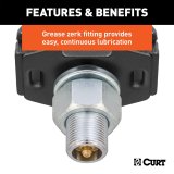 Curt Manufacturing Hitch Balls 40246 Trailer Ball, RockerBall 2" Cushion Trailer Ball (3/4" Shank, 3,500 lbs., Packaged) thumbnail 6