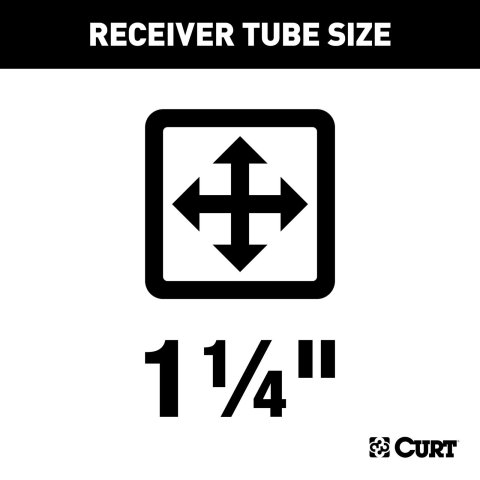CURT Class 1 Receiver Hitch 11591 Hitch, 1, 1/4 in. Receiver, Black Powdercoated, for use on Honda®, Each thumbnail 5