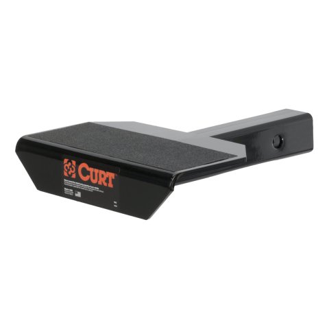 CURT Step Pads 31001 Truck Steps, Receiver Hitch Pad, Black Powdercoated, Anti-Skid, 2 in. Receiver, Universal, Each