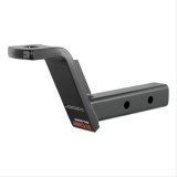 CURT Dual-Length Ball Mounts 45240 Receiver Hitch Mount, Black, 2 in. Square, 6 in. Drop, 4 in. Rise, 9.250 in. or 12.250 in Length, Each thumbnail 3