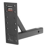 CURT Adjustable Pintle Mounts 48342 Mount, 10,000 lbs. GTW, 6-Position Mounting, 2 in. Square Receiver Mount, Steel, Black Carbide, Each thumbnail 1