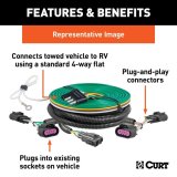 Curt Manufacturing - Trailer Wiring Harnesses for 2016-2018 MDX 58955 Connector Kit, Custom Towed-Vehicle RV Harness thumbnail 2