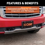 CURT Custom Tow Bar Base Plates 70111 Adapter Bracket, Plate, Steel, Black Powdercoated, Cadillac, Chevrolet, GMC, Kit thumbnail 5
