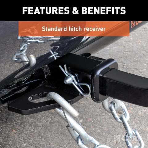 CURT Class 2 Receiver Hitch 12201 Hitches, II Trailer with 1 1/4 in. Receiver, Ball Mount not Included, Square Tube Welded, Powdercoated, Equinox, Terrain, Each thumbnail 2