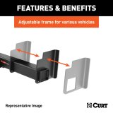 CURT Class 5 Receiver Hitch 15923 Hitches, V, Universal Weld-On Trailer Hitch, 2 1/2 in. Receiver, Up to 44 in. Frames, 9 in. Drop, Adjustable Side Plates, Each thumbnail 5