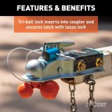 CURT Universal Tri-Ball Trailer Coupler Locks 23082 Receiver Hitch and Locks, Lock, Fits 1 7/8 in., 2.0 in., 2 5/16 in. Ball, Kit thumbnail 4