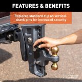 CURT Rebellion XD Tongue Locks 45938 Receiver Hitch and Coupler Locks, Trailer Hitch Lock, Lock, Each thumbnail 6