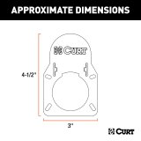 CURT Trailer Wiring Harness Opening Cover Plates 55417 Connector Dust Cover, 7-Way to Fit Factory Truck Bed Connector Opening, Chevrolet/GMC, Each thumbnail 2