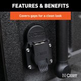 CURT Trailer Wiring Harness Opening Cover Plates 55417 Connector Dust Cover, 7-Way to Fit Factory Truck Bed Connector Opening, Chevrolet/GMC, Each thumbnail 5