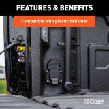 CURT Trailer Wiring Harness Opening Cover Plates 55417 Connector Dust Cover, 7-Way to Fit Factory Truck Bed Connector Opening, Chevrolet/GMC, Each thumbnail 6