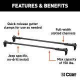 CURT Jeep Roof Rack Crossbars for 2020-2023 GLADIATOR, 2018-2023 WRANGLER - 18122 thumbnail 3