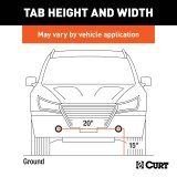 CURT Custom Tow Bar Base Plates for 2013-2019 FLEX, MKT, 2013-2015 MKS - 70135 Adapter Bracket, Plate, Steel, Black Powdercoated, Ford, Lincoln, Kit thumbnail 2