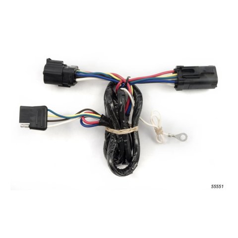 CURT Custom Wiring Connector Harnesses for 2004-2005 F-150, 2004 F-150 HERITAGE - 55551 Vehicle Towing Harness Adapter, T-Connector, 2-Wire System, Ford, Each