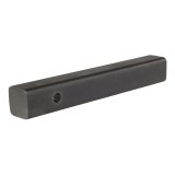 CURT Solid Steel Hitch Bars 49531 Receiver Ball Mount, Steel, Natural, 2 in. Square, 0 in. Drop, 0 in. Rise, 14.00 in. Length, Each thumbnail 2