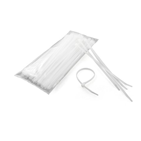 CURT Wire Ties 59728 Zip Ties, Nylon, White, 7.250 in. Length, Set of 100