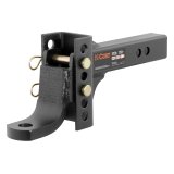 CURT Adjustable Ball Mounts 45901 Receiver Hitch Mount, Adjustable, 2 in. Square Mount, Steel, Black Powdercoated, Each thumbnail 1