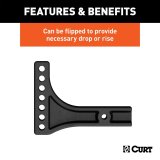 CURT Weight Distribution Replacement Adjustable Shanks 17131 Shank, Solid Steel, 15,000 lb., 2-1/2 in. Receiver, Each thumbnail 3