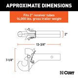 Curt Manufacturing Tow Hooks and Covers 48405 Hook, SecureLatch Hook thumbnail 2