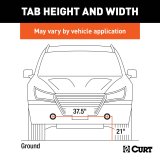 CURT Custom Tow Bar Base Plates for 2014-2018 CHEROKEE - 70134 Adapter Bracket, Plate, Steel, Black Powdercoated, Jeep, Kit thumbnail 2