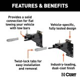 CURT Custom Tow Bar Base Plates for 2014-2018 CHEROKEE - 70134 Adapter Bracket, Plate, Steel, Black Powdercoated, Jeep, Kit thumbnail 3