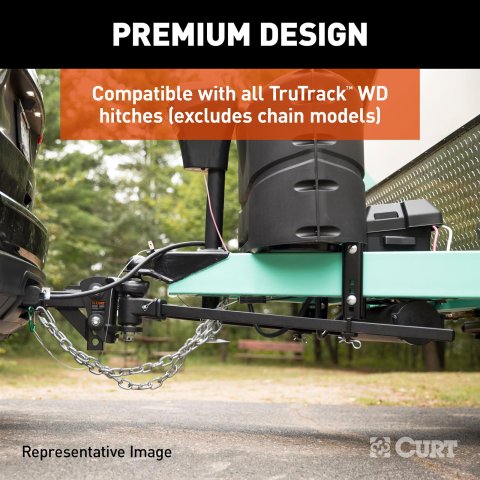 CURT Weight Distribution Replacement Hardware 17517 Hook-Up Brackets, Hitch, Up to 6 in. Trailer Frame, Kit