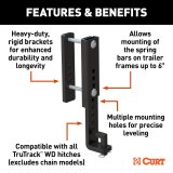 CURT Weight Distribution Replacement Hardware 17517 Hook-Up Brackets, Hitch, Up to 6 in. Trailer Frame, Kit thumbnail 3