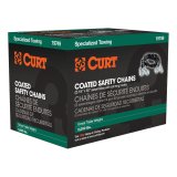CURT Safety Chain Assemblies 19749 Assembly, 30 Grade, Steel, Black, Latch Hooks Ends, 5,000 lbs. Break Force, 60 in. Length, Pair thumbnail 1
