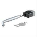 CURT Receiver Locks 23024 Hitch Lock, Bent Pin, Steel, Chrome, 1/2 in. Diameter Pin, 5/8 in. Diameter Adapter Sleeve, 2 Keys, Each thumbnail 1