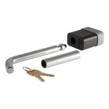 CURT Receiver Locks 23024 Hitch Lock, Bent Pin, Steel, Chrome, 1/2 in. Diameter Pin, 5/8 in. Diameter Adapter Sleeve, 2 Keys, Each thumbnail 3