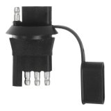 CURT 4-Way Flat License Plate Light Plug Adapters 57404 Vehicle Towing Harness Adapter, 4 to 4 Flat, 1 1/4 Diameter thumbnail 1