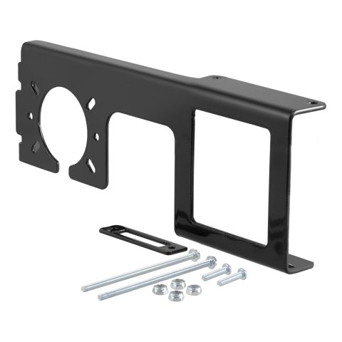 CURT Trailer Wire Connector Brackets 58003 Bracket, Type, Steel, Black, Designed for 2.5 in. Square Tube Receiver Hitch, Each thumbnail 1