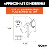 CURT SecureLatch Ball/Pintle Hooks 48410 Pintle, Pintle thumbnail 2