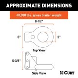 CURT SecureLatch Channel-Style Lunette Rings 48626 Tow Ring, Ring thumbnail 2
