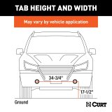 CURT Custom Tow Bar Base Plates for 2011-2013 DURANGO, 2011-2021 GRAND CHEROKEE, 2022 CHEROKEE WK - 70101 Adapter Bracket, Plate, Steel, Black Powdercoated, Dodge, Jeep, Kit thumbnail 2