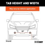 CURT Custom Tow Bar Base Plates for 2007-2017 WRANGLER, 2018 WRANGLER JK - 70102 Adapter Bracket, Plate, Steel, Black Powdercoated, Jeep, Kit thumbnail 3