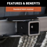 CURT Class 5 Receiver Hitch 15007 Hitches, V Trailer Hitch, 2 in. Receiver, Ball Mount not Included, Square Tube Welded, Powdercoated, Silverado/Sierra 2500/3500, Each thumbnail 2