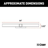 CURT Class 5 Receiver Hitch 15921 Hitches, V Trailer Hitch, 44 in. Wide Universal Weld-On Center Section, 2 1/2 in. Receiver, No Side Plates, Each thumbnail 5